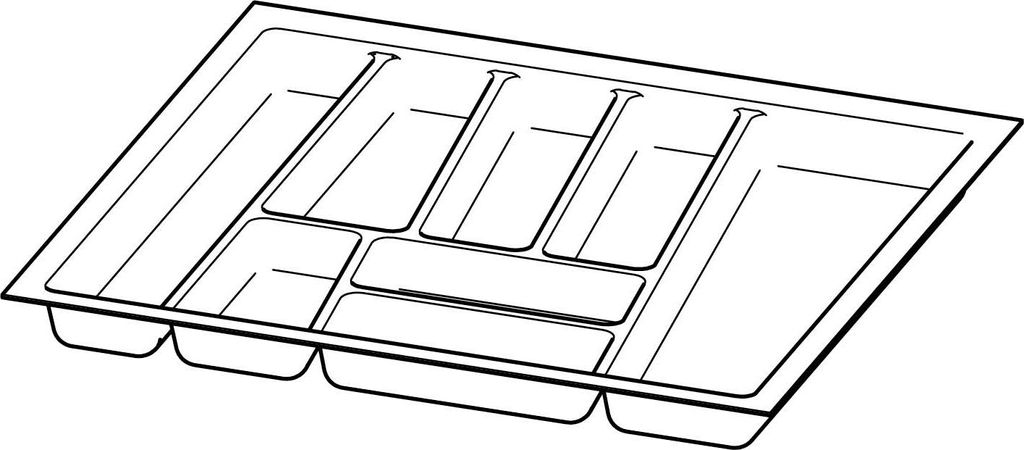 Hettich AvanTech YOU Orgatray 740 Besteckeinsatz Kunststoff weiß KB600 NL500 H43