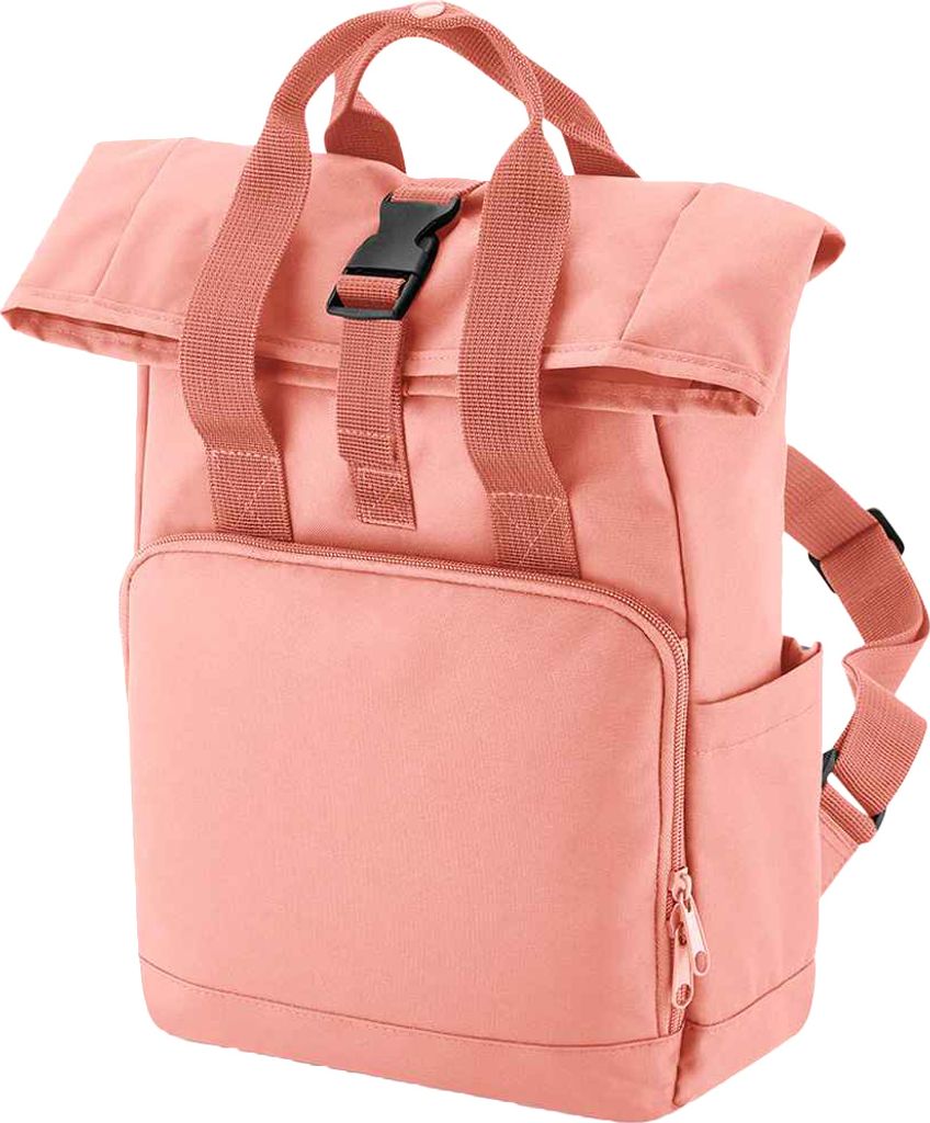 Bagbase - Herren/Damen Uni Rucksack, Mini, recyceltes Material PC4952 (Einheitsgröße) (Hellrosa)