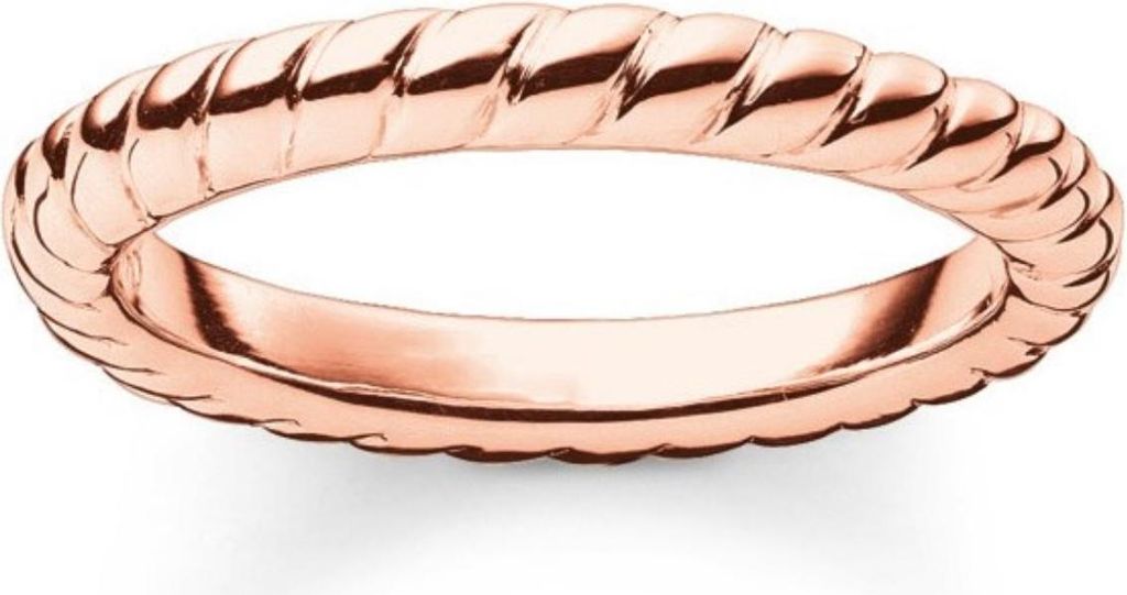 Thomas Sabo TR1978-415-12 Ring Damen Kordeloptik Sterling-Silber Rosé-Ton Gr. 56