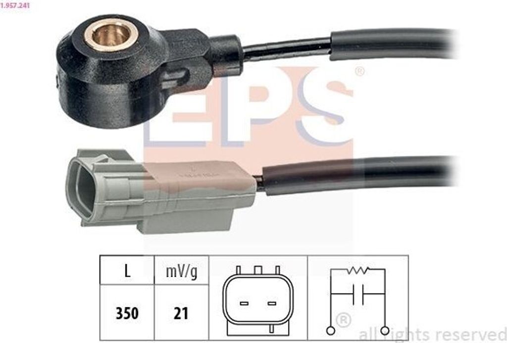 EPS Klopfsensor 1.957.241 für OPEL AGILA (B) (H08) 350mm