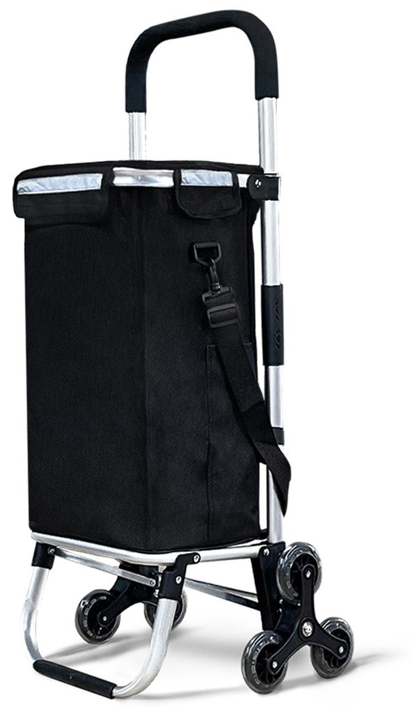 VOUNOT® Aluminium Einkaufstrolley Treppensteiger, Trolly Produktbild 