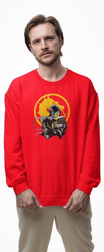 D&B Design Uni Pullover SWMO00036 Mortal Kombat Rot-Größe XL