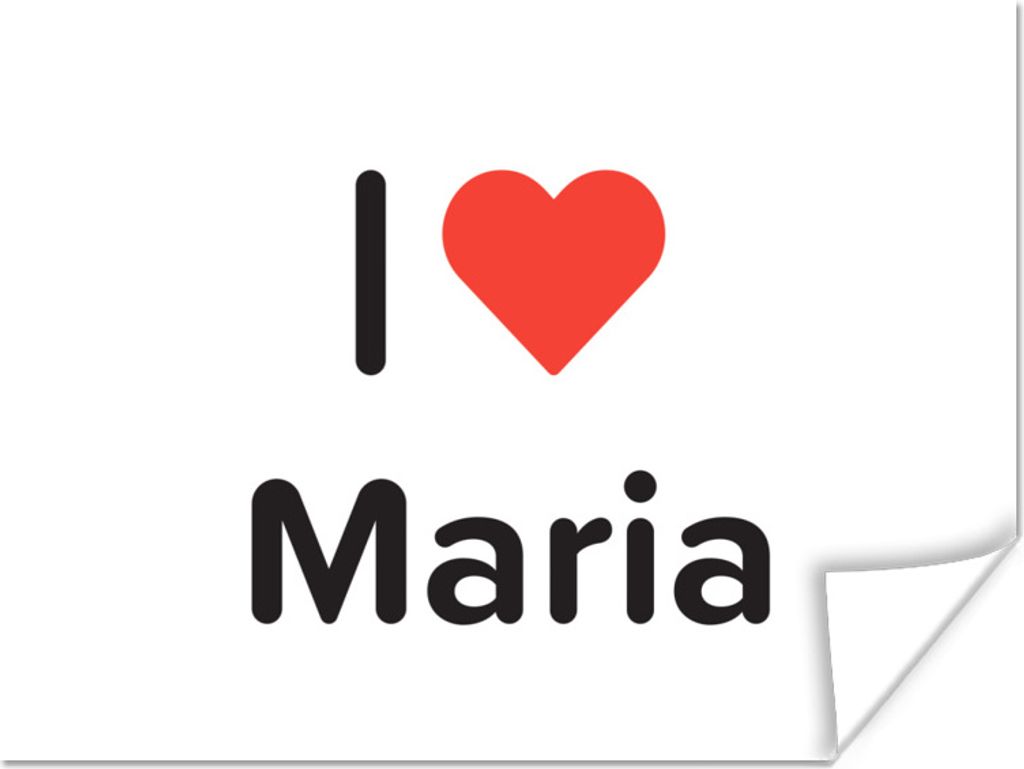 MuchoWow Poster Ich liebe - Mary - Mädchen 40x30 cm - Plakate für die Wände - Poster Wohnzimmer