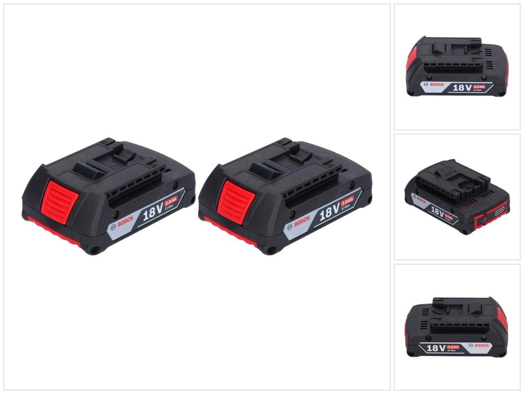 Zestaw akumulatorów Bosch 2x GBA 18 V 2,0 Ah / 2000 mAh Zdjęcie produktu 