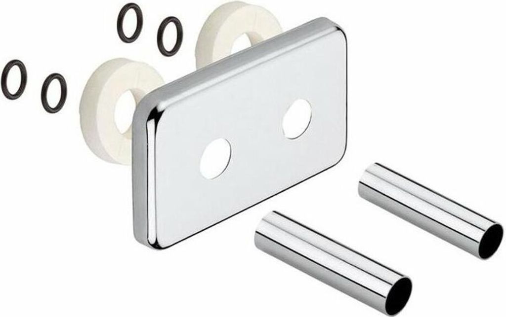 Sapho Rechteckige Abdeckrosette für TWIN-Anschluss, Chrom Produktbild 