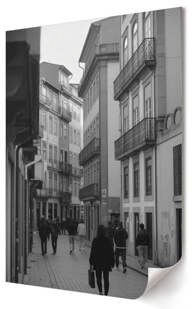 Stadtszene- Kunstdruck A3 (29x42 cm) - Klassisch, Modern- Wandbild für Wohnzimmer Schlafzimmer & Flur, Modernes Poster Wanddeko, Ungerahmt