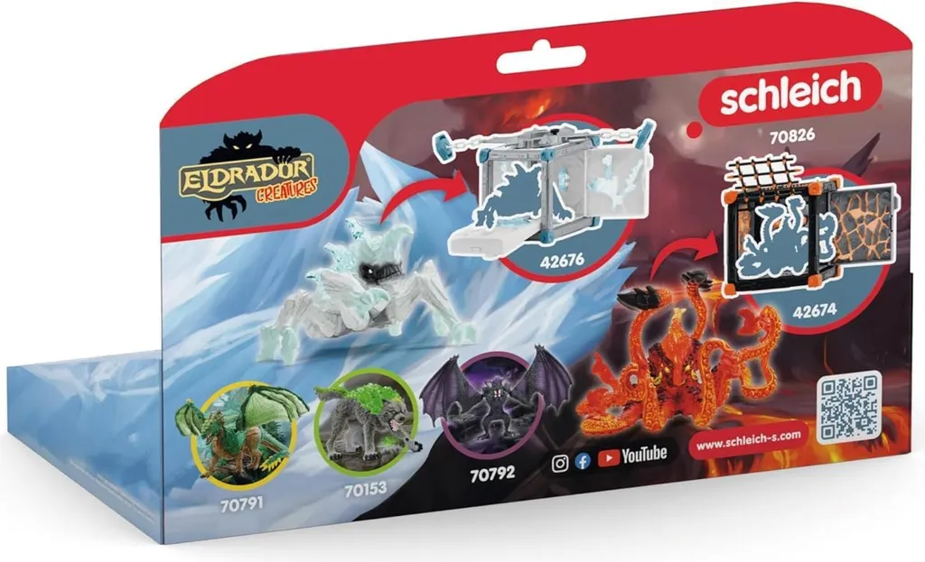 Figurines Ver de glace vs Kraken de feu Eldrador Eldrador 42451 Combat - 6