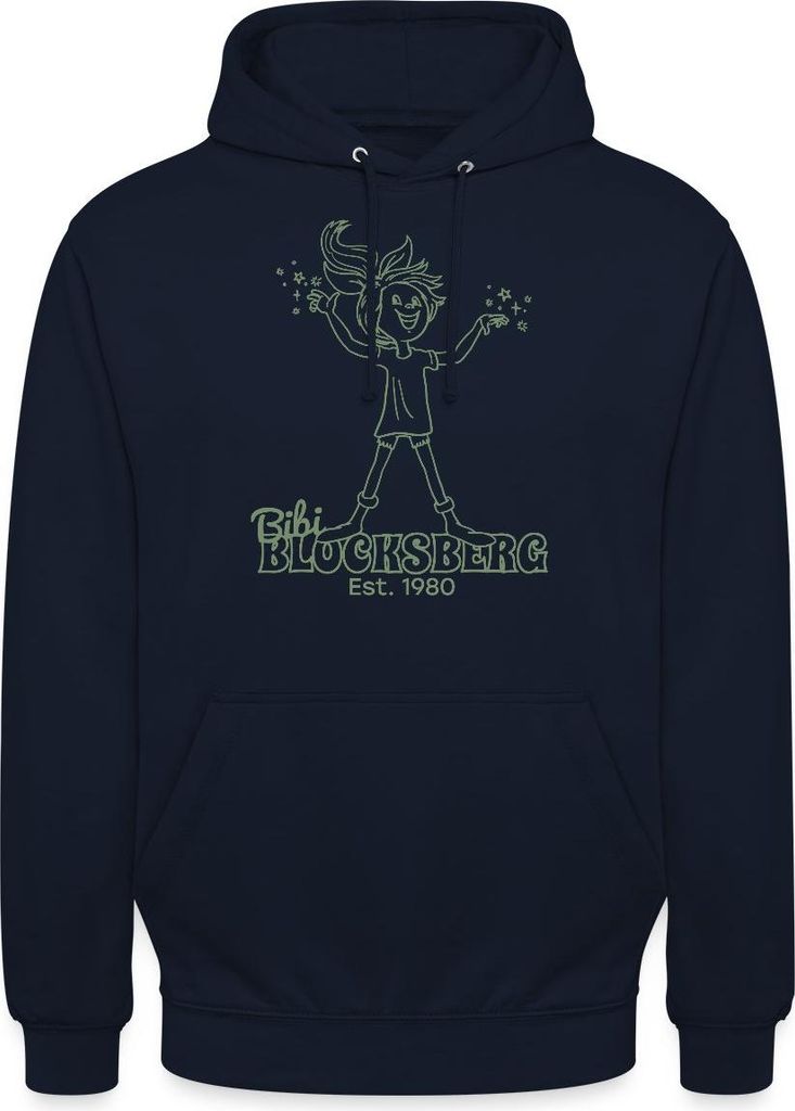 Spreadshirt Bibi Blocksberg Est. 1980 Uni Hoodie, 4XL, Navy
