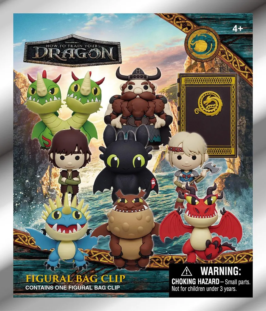 Porte-clés 3D Dragon 2025 Figurine PVC Movie Display de 24 Pièces