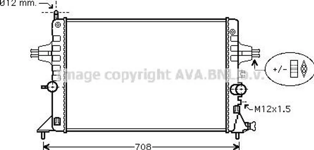 Radiateur de refroidissement eau pour Opel Astra G Zafira OLA2440