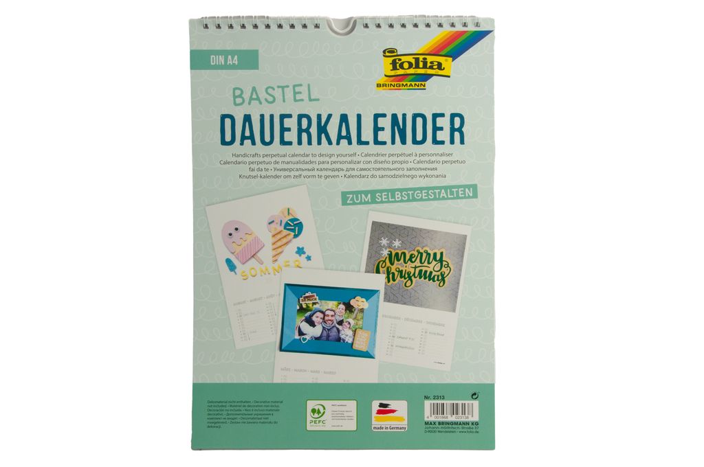 Bastelkalender weiß A4-Format