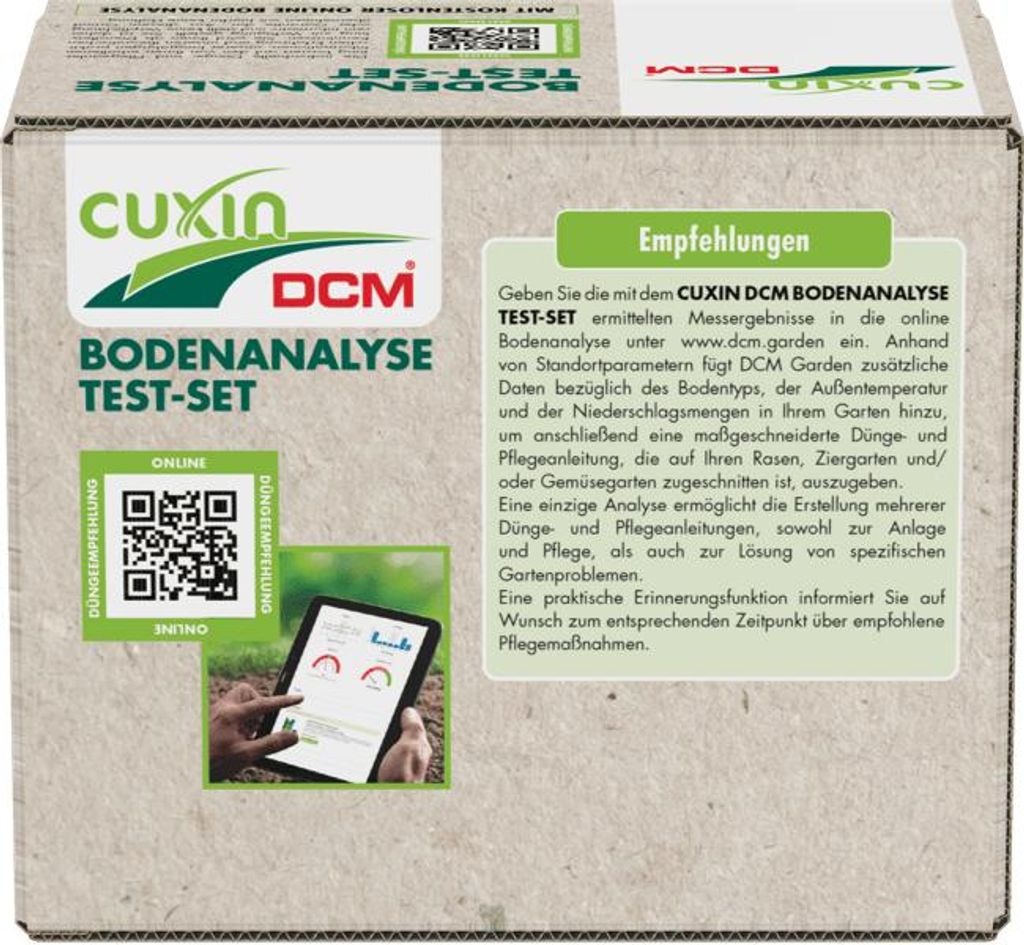 Cuxin Bodenanalyse Test-Set 2in1 für Nährstoffgehalt & Produktbild 