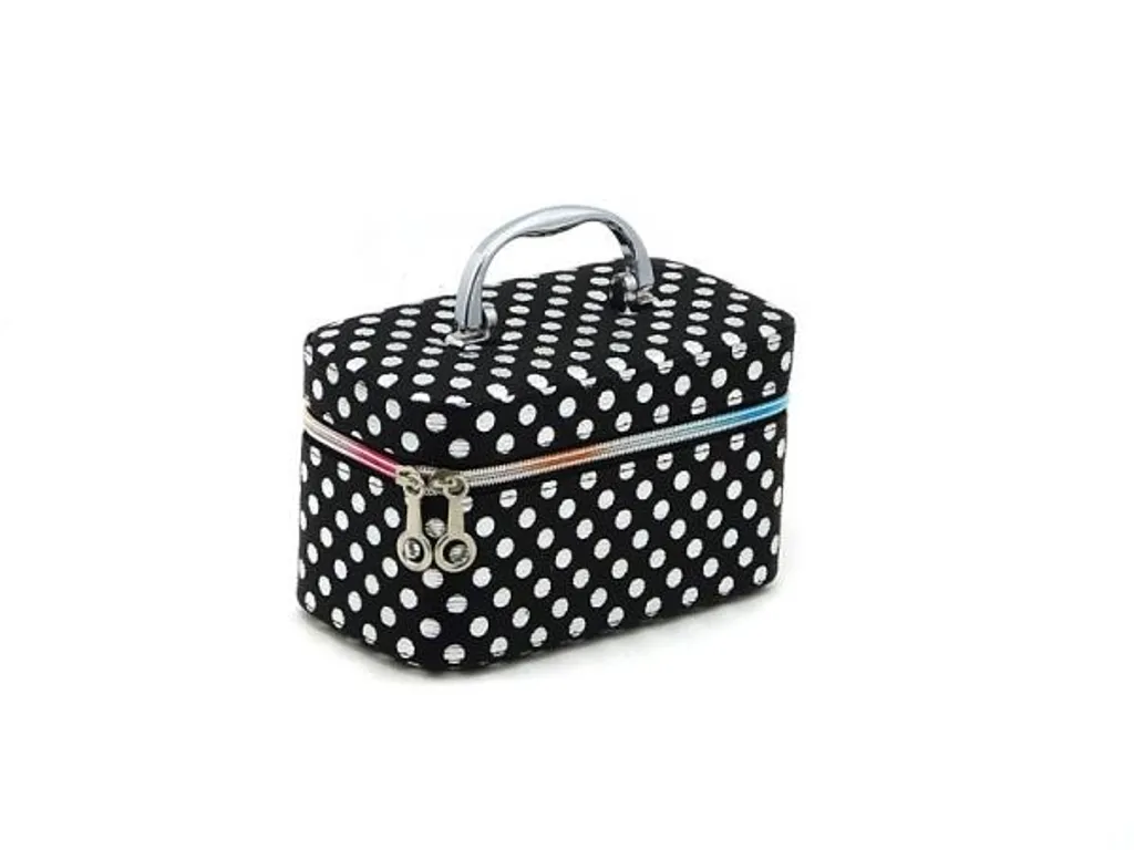 Boîte à bijoux et maquillage de voyage 19cm avec miroir et serrure