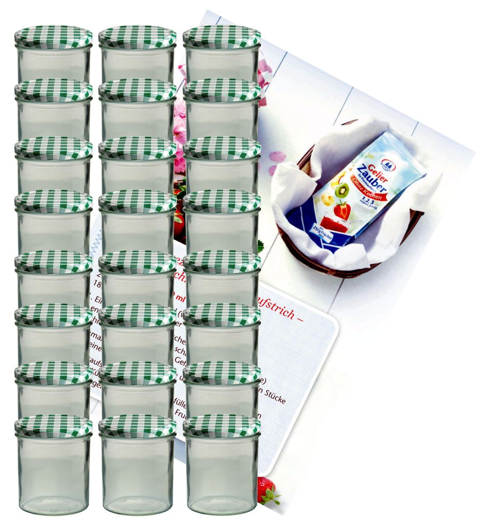 lot de 24 pots à confiture en verre renversé 350 ml Pot à Image du produit 