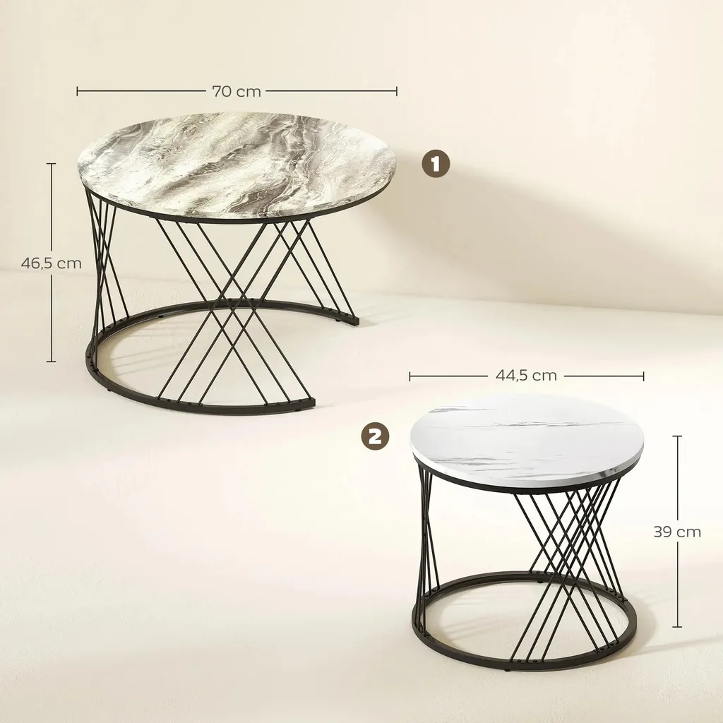 Tables basses gigognes de salon pour optimiser les petits espaces - 6