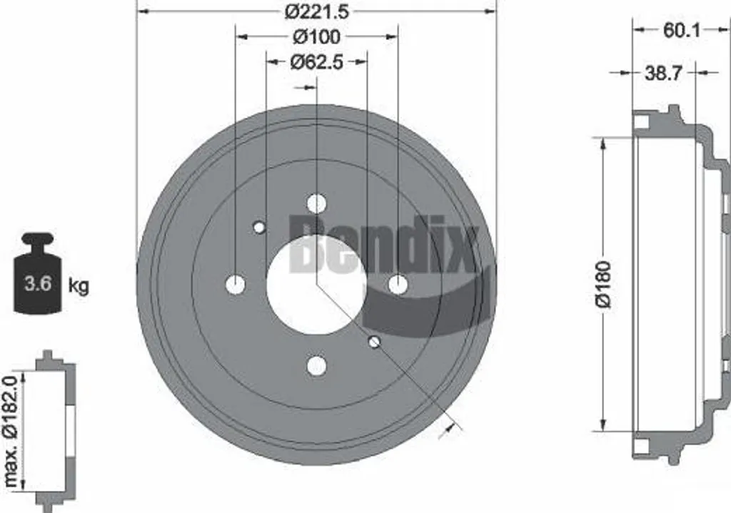Tambour de Frein BDM1109 Bendix - Stop aux Vibrations au Freinage