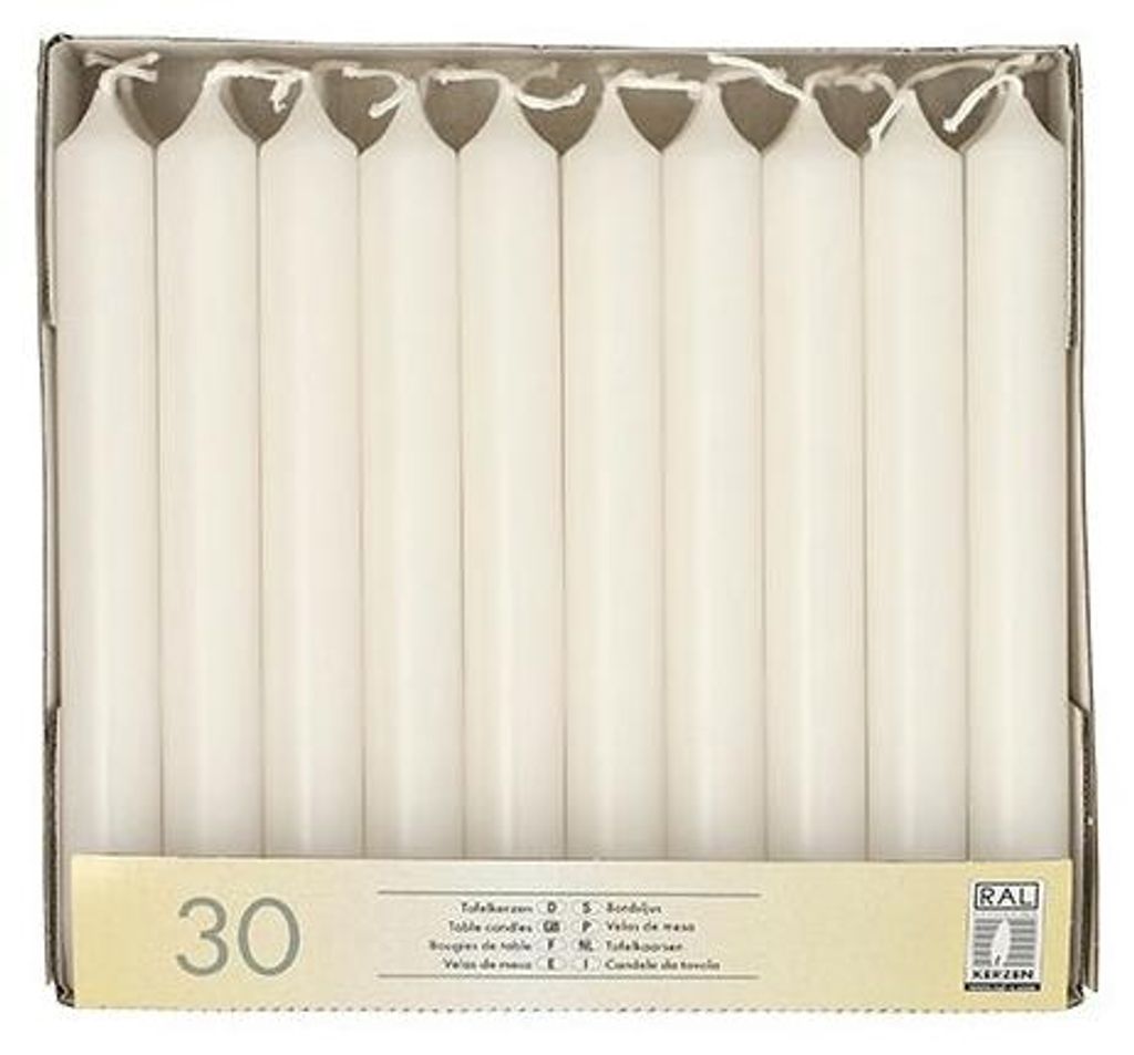 Tafelkerzen Ø 2,1 cm · 19,6 cm weiss Produktbild 