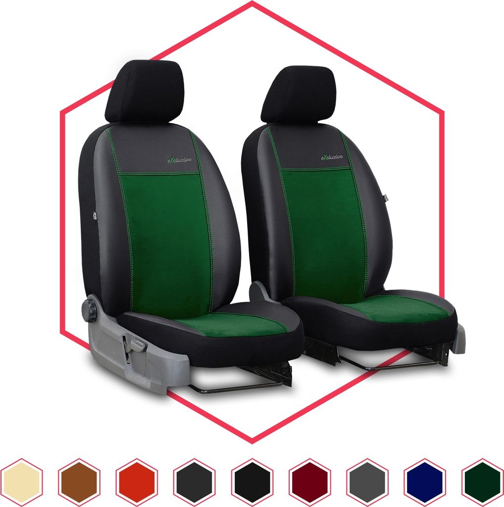 Sitzbezüge Auto Universal Schonbezug Autositzbezüge für Fiat Scudo I Grün BUS