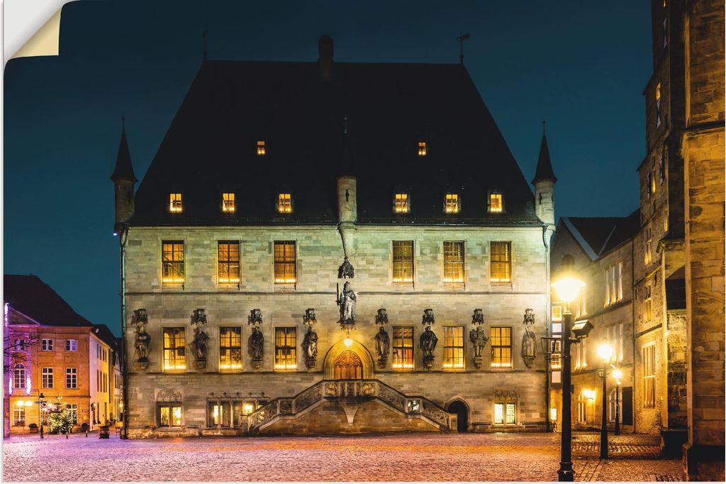 ARTland Wandbild, selbstklebend Rathaus Osnabrück II Größe: 120x80 cm