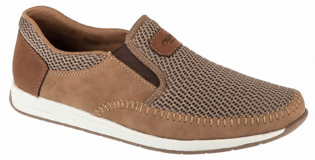 Rieker - Herren Mokassins, Wabenmuster, Wildleder PP6912 (41,5 EU) (Braun)