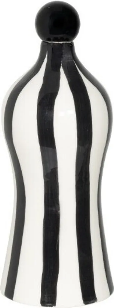 Regalo Originale: Bottiglia Zafferano Lido Ceramica Righe Nere