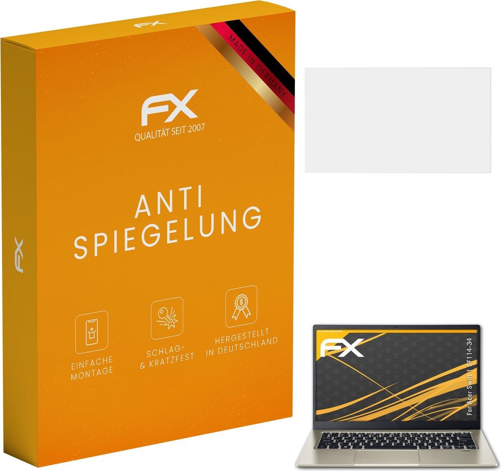 atFoliX FX-Antireflex 2x Schutzfolie kompatibel mit Acer Swift 1 (SF114-34) Displayfolie