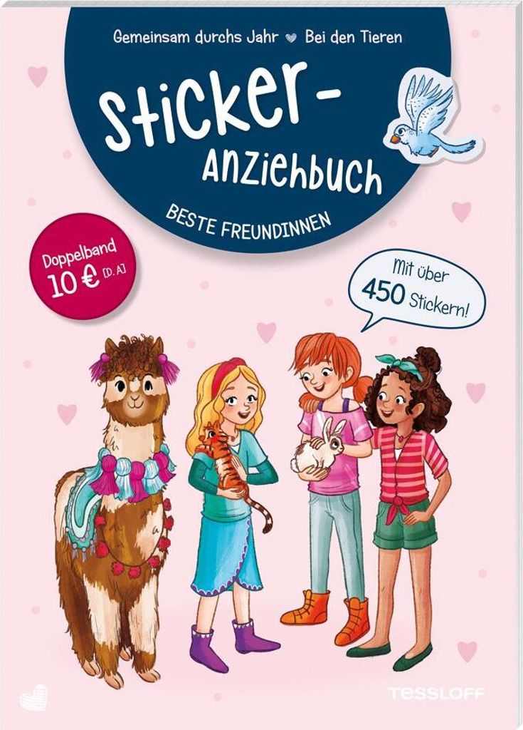 Sticker-Anziehbuch. Beste Freundinnen.Bei den Tieren / Produktbild 