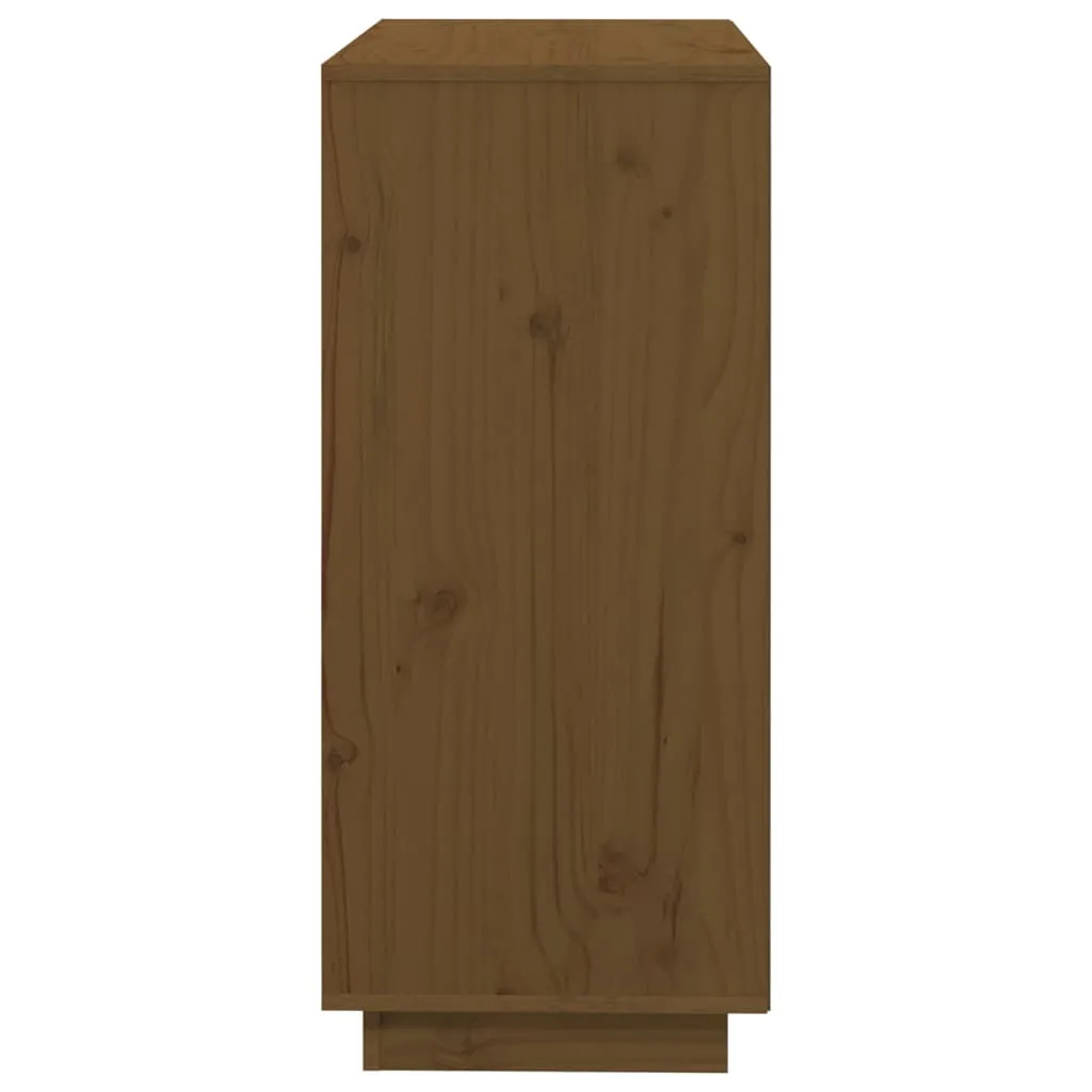 vidaXL Credenza marrone miele 74x35x80 cm in legno di pino massiccio - Credenze - 8