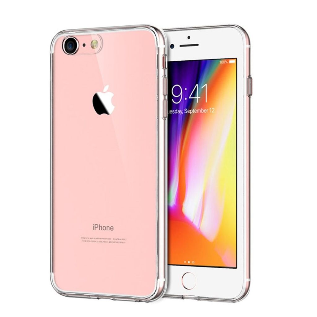 Silikonowe przezroczyste etui na Apple iPhone 8 Zdjęcie produktu 