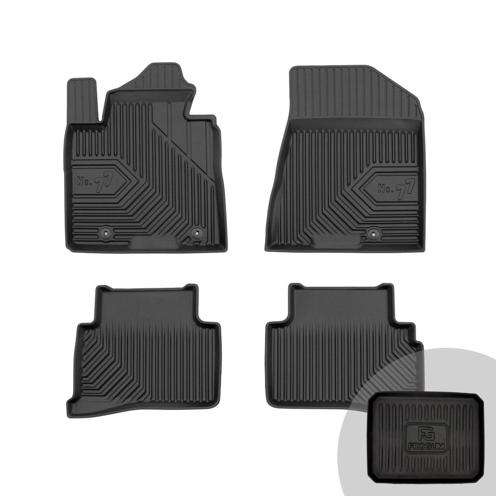 FROGUM No.77 Gummimatten Ganzjahresset von Auto Fußmatten Autofussmatten für Hyundai Tucson III 2015-2020
