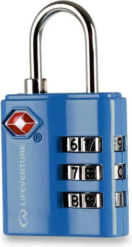 Lifeventure TSA Combination Lock Blu - Lucchetto Valigia Sicuro e Robusto - 3