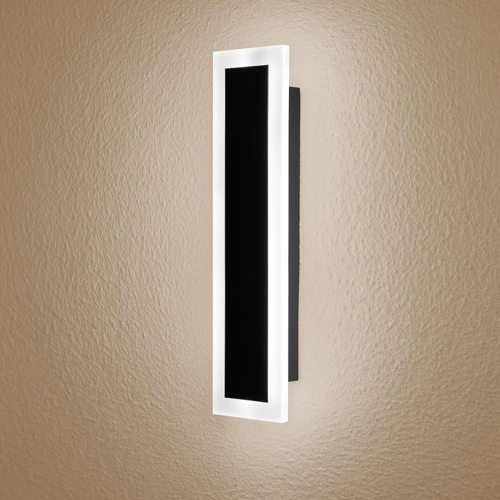 Lampe murale LED pour jardin et terrasse 30cm Noir 4000K IP65 LUMILED