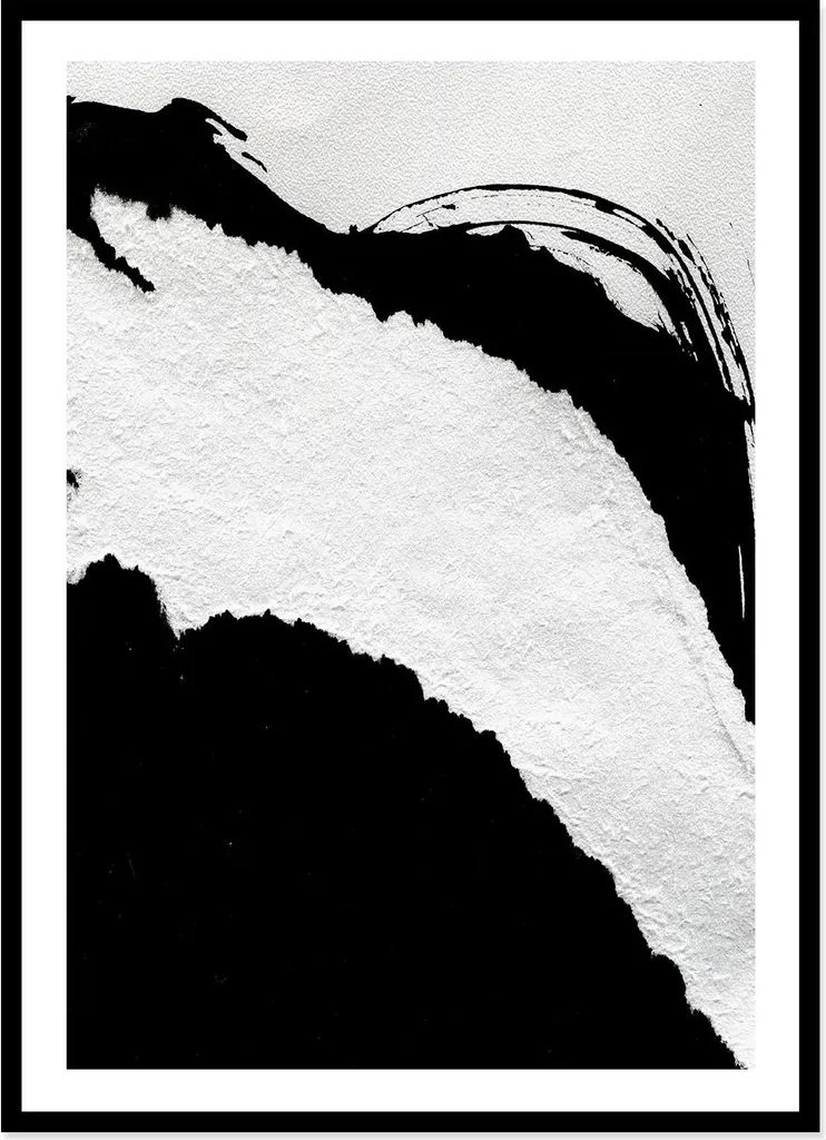 Stampa Zebra Minimalista 53x73 cm - Quadro Moderno Bianco e Nero