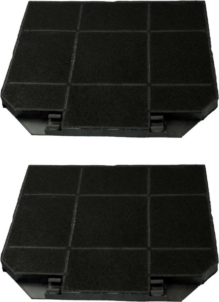2x Trade-Shop Aktivkohlefilter 265x235mm für Neff Electrolux Husqvarna Faber AEG Alno Rex Progress Zanussi Zanker Tricity Bendix Dunstabzugshauben