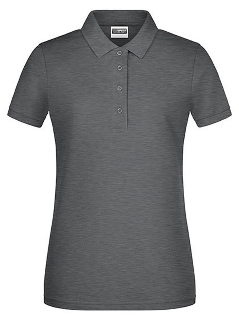 James and Nicholson - "Basic" Poloshirt für Damen LT2538 (S) (Black Heather)