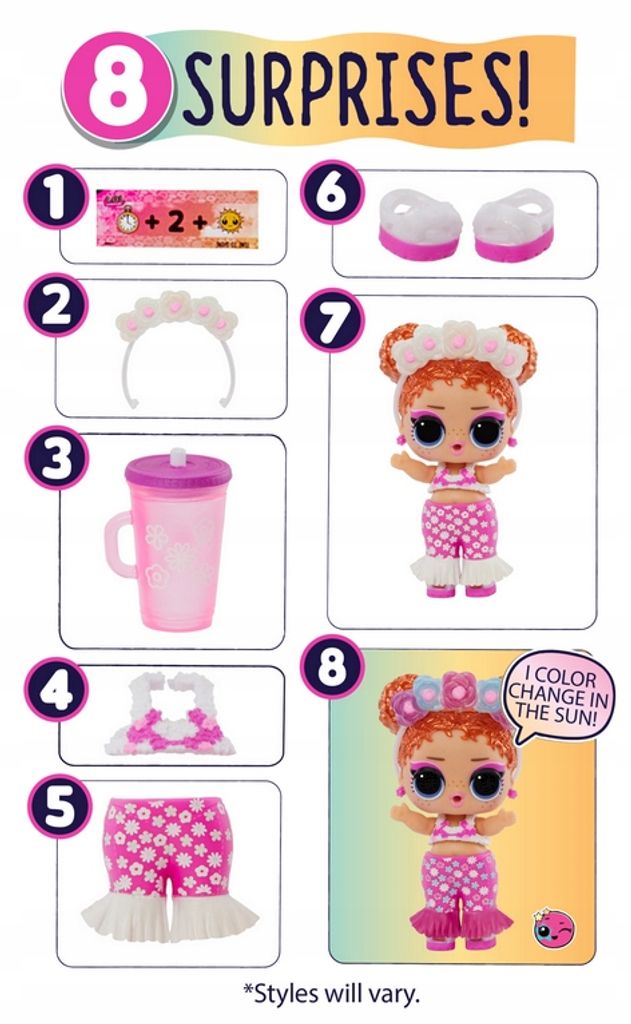 LOL Sunshine Makeover Doll, sort.i.Dpy Produktbild 9