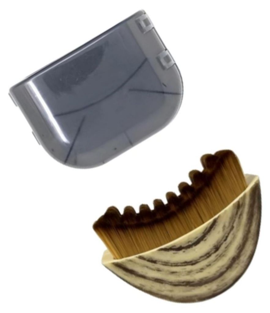 INF Lymphatischer Kontur-Gesichtsborstenpinsel Gold Nylon 8.8cm mit Hülle