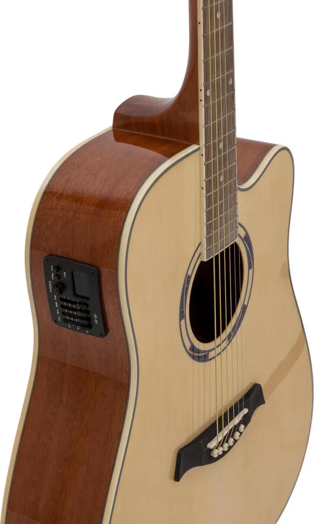 Guitare Folk Dreadnought Naturelle DR-520 - Instrument à Cordes Acier