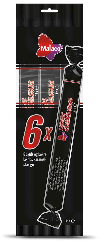 Malaco Lakrids Karamelstang 6er Produktbild 