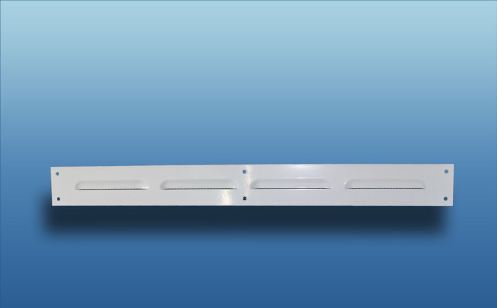 Belüftungsleiste 400x40mm Metall weiß mit Insektenschutz