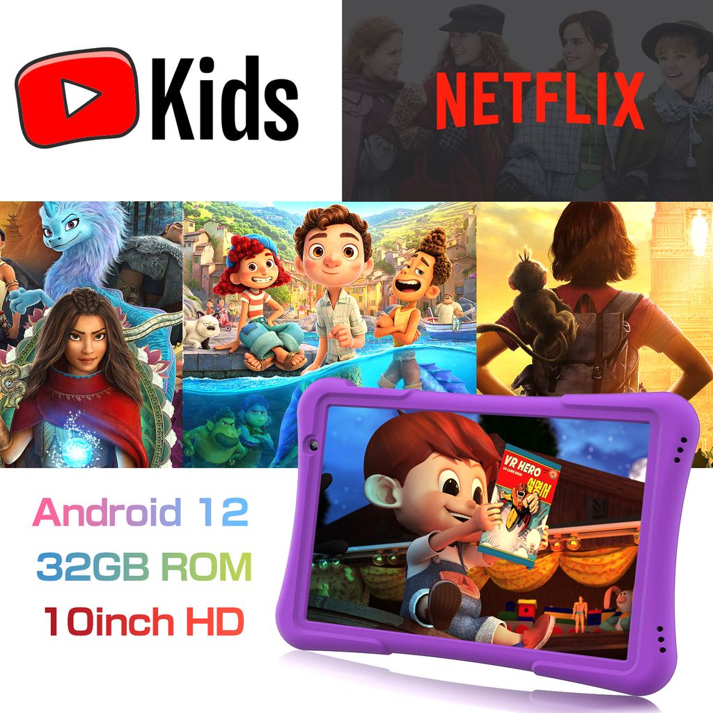 PRITOM 10 Zoll Kinder-Tablet Android 12, 4GB(2+2)+32 GB, Produktbild 7