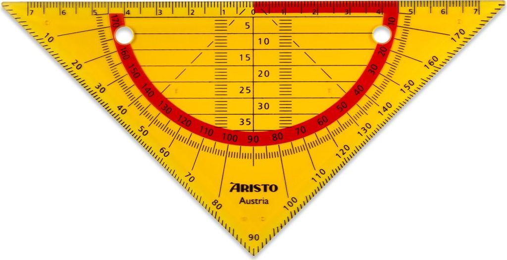 Aristo Flex Geometrie Dreieck 16 cm biegsam, Hyp. 16 cm, neonorange