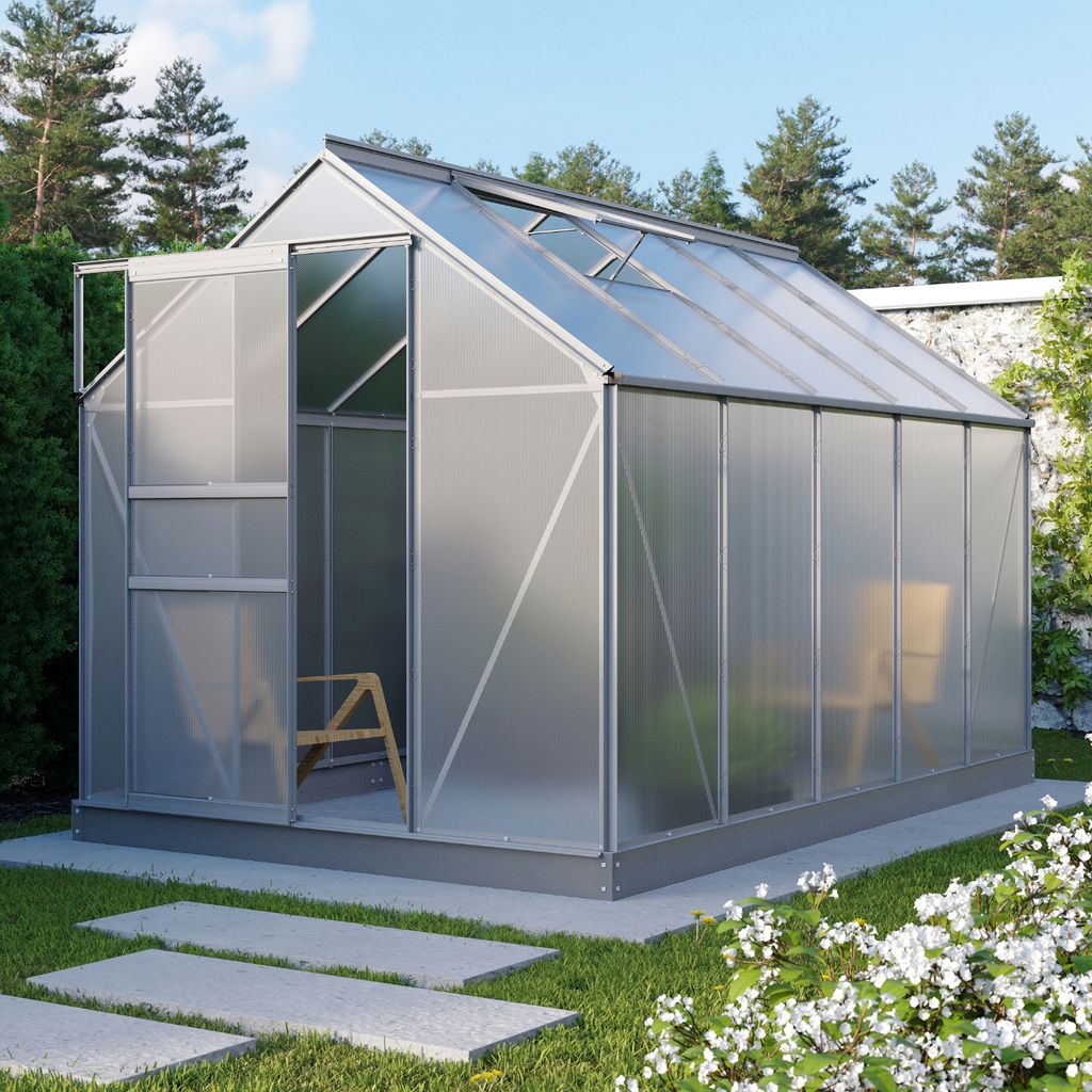 Vitavia Gewächshaus "Planet 6200" inkl. Fundament aluminium Produktbild 