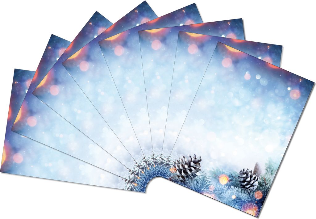100 Blatt Motivpapier Briefpapier (Weihnachten-5251, DIN Produktbild 4