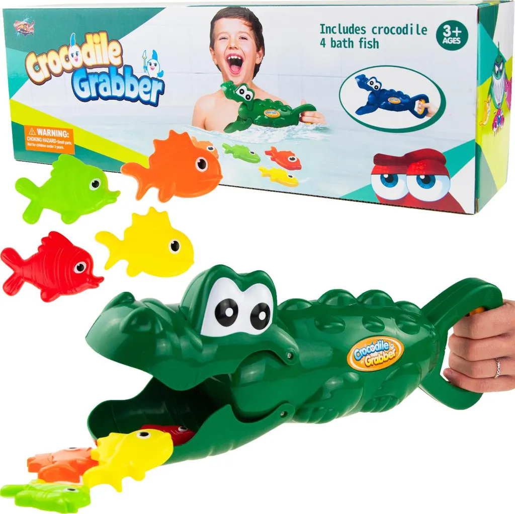 Jouet de Bain Crocodile Pêcheur pour Enfant - Kit de Plage Ludique