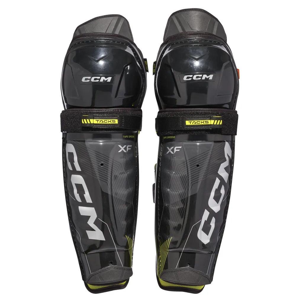 CCM Tacks XF Senior Protège-tibias Noir 14 Pouces Protection Elite