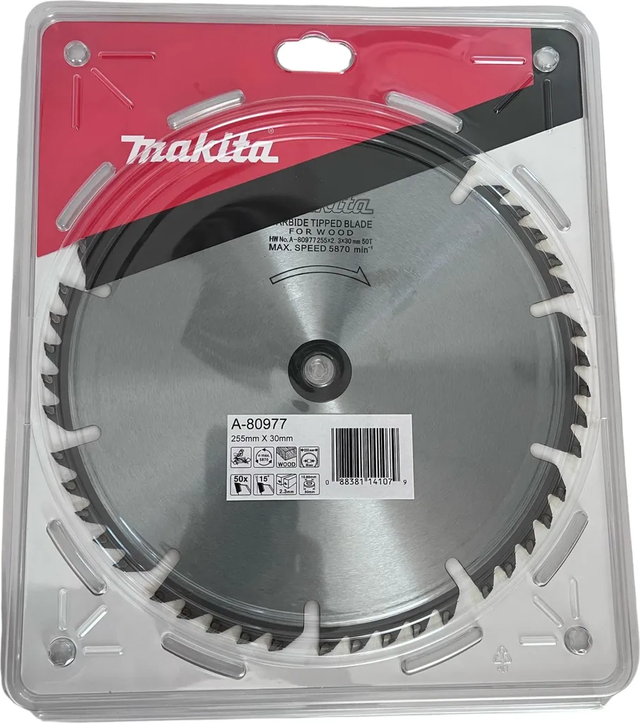 Lame de scie circulaire 255mm Makita A-80977 pour découpe de bois dure
