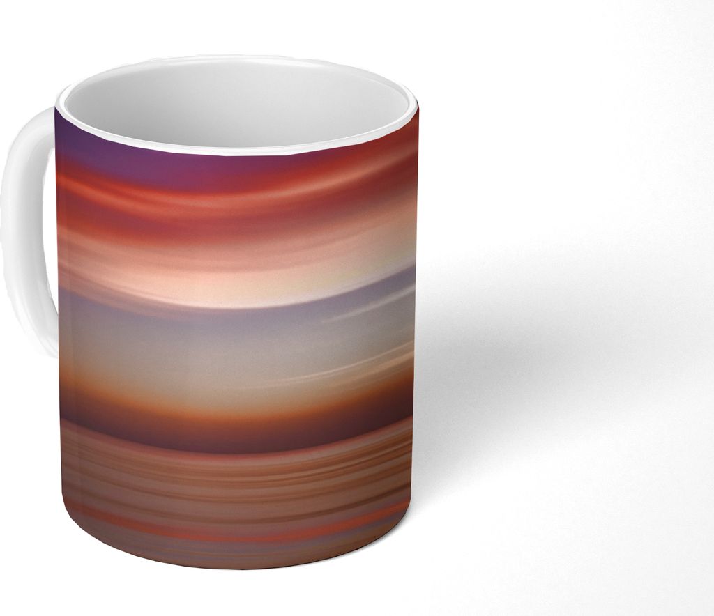 MuchoWow Tasse Kaffeetasse Kaffeebecher 350 ml Meer - Orange - Himmel Teetasse - Fototasse - Becher - Keramikbecher - Teebecher - Kaffeetasse - B...