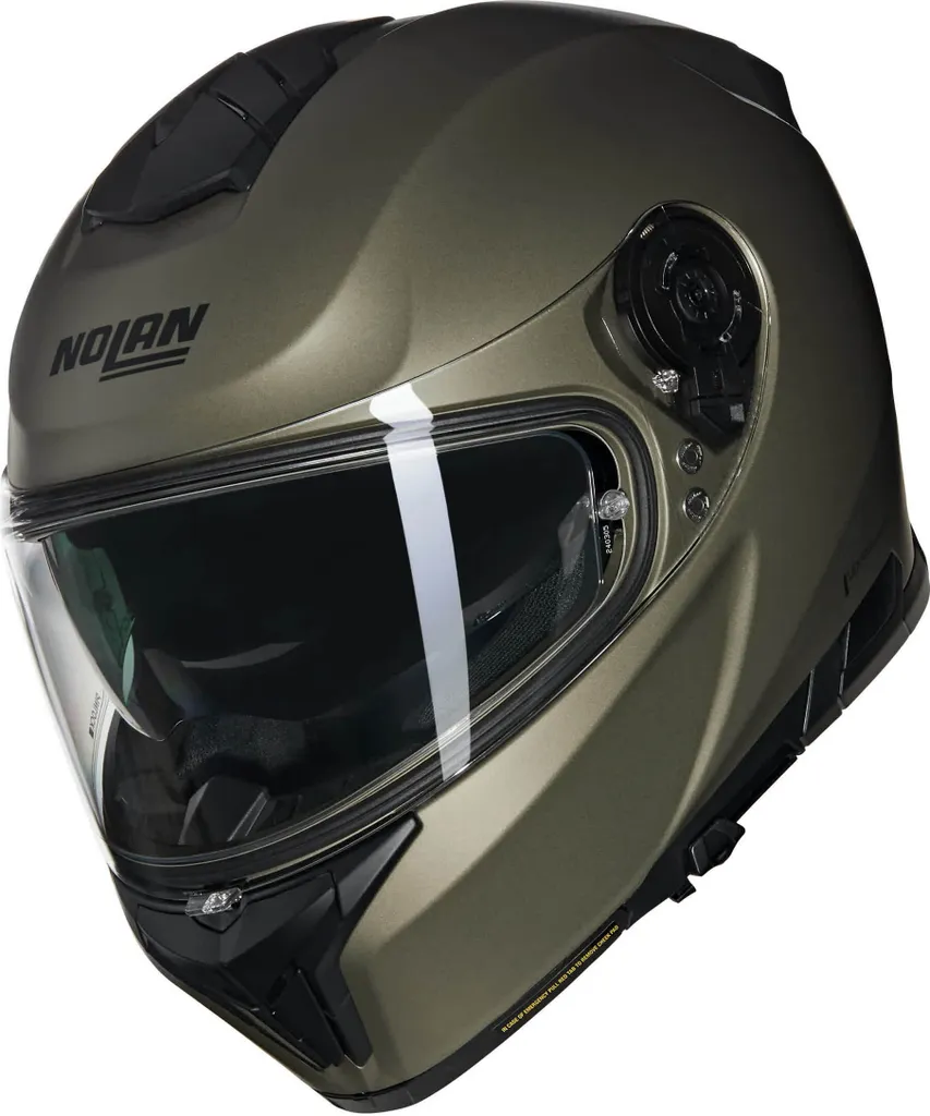Nolan N80-8 Classic Noble Casque avec Écran Solaire et N-Com Brun Mat