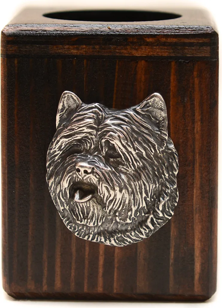 Portacandele Legno Cairn Terrier Art-Dog | Idea Regalo Cinofila Unica